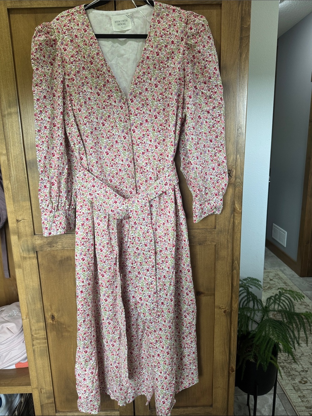 Hyacinth House Romantic Floral Wrap Dress XL—Brand new no tags.